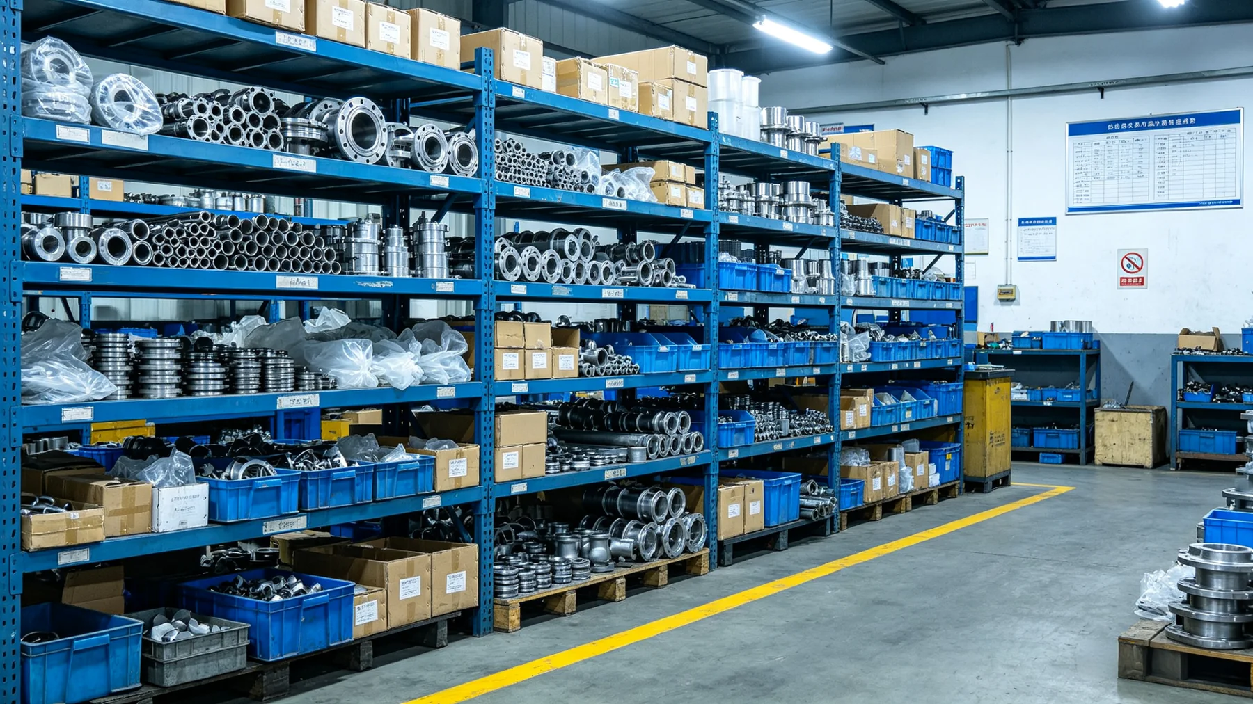 Original spare parts warehouse for wire mesh machines